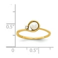 thumbnail image 2 of 14K Yellow Gold Ring Band 1 mm Polished Diamond & Pearl Mounting, 2 of 2