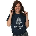thumbnail image 5 of Keep Calm Mermaid On Beach Day Cute Women's Graphic T Shirt Tees Brisco Brands L, 5 of 5