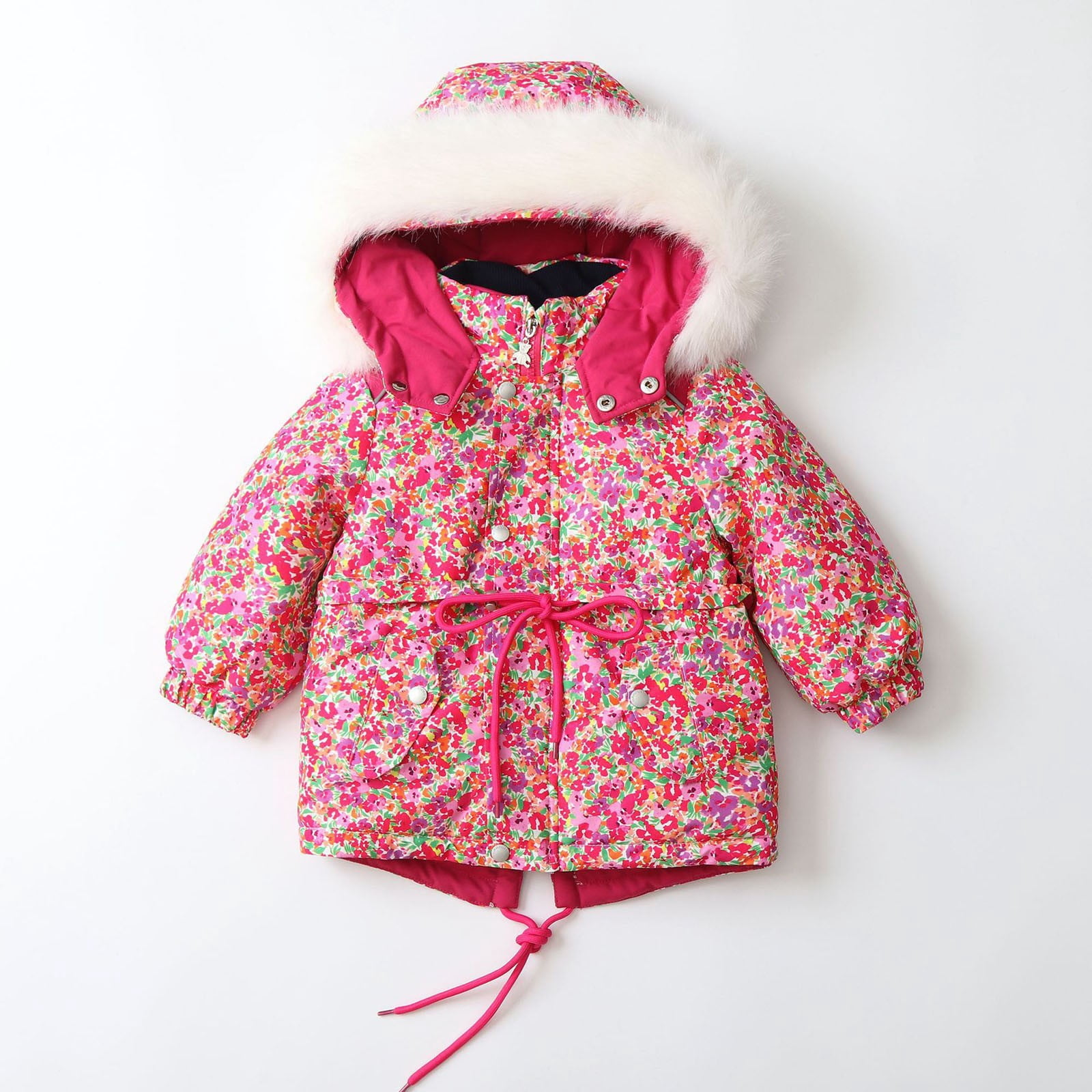 Caqnni Toddler Boys Girls Outwear Snowsuit Winter Clothes Outfits Kids Coats Snow Jumpsuit And Jacket 2PCS Set Snowsuit Winter Warm Outfit Sets (A05-Pink,4-5 Years)