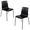 Black & Black, variant on Furnish Theory Aero-S Pro Indoor/Outdoor Stackable Dining Side Chairs w/ White Glass Fiber-Reinforced Polypropylene Shell & Black Powder-Coated Steel Legs (Set of 2)