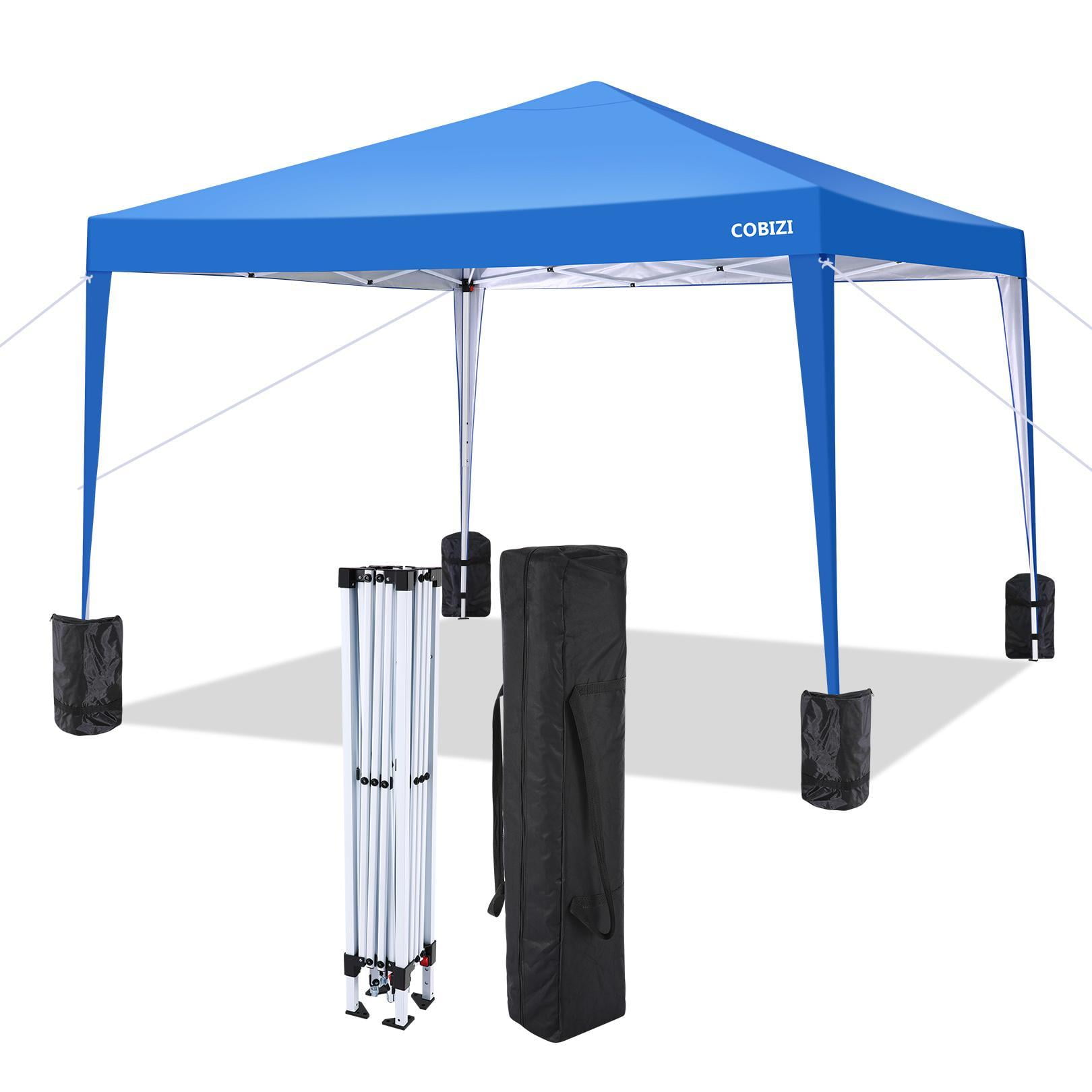 COBIZI Pop-up Canopy 10'x10' Folding Instant Tent Gazebo with Wind Hole Sandbags 