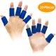 thumbnail image 5 of 20 piezas de protectores de mangas para los dedos, soporte para el pulgar, protector de compresión elástico para aliviar el dolor, la artritis, el dedo en gatillo, deportes (azul, negro) Sincero Hogar, 5 of 7