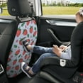 thumbnail image 5 of Cute Strawberry Pink Flower Blue Mats Back Seat Protectors, Car Seat Protector Vehicle Organizers Waterproof Cover Back Seat Cover for Kids with 3 Storage Pockets 2 Pack, 5 of 5