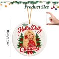 thumbnail image 3 of Dolly Memorial Parton Christmas Ornament Commemorative Hanging Tree Pendant for Home Office Shelf Decor Dolly Gifts for Women Festive Party Accessories, 3 of 6