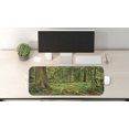 thumbnail image 2 of Tree Computer Mouse Pad, Idyllic Rainforest in Canadian Island Ferns Moss on Plant Nature Ecology Photo, Rectangle Non-Slip Rubber Mousepad Large, 31" x 12" Gaming Size, Green, by Ambesonne, 2 of 2
