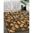 thumbnail image 3 of Ahgly Company Machine Washable Indoor Rectangle Abstract Bakers Brown Area Rugs, 7' x 9', 3 of 7