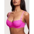 thumbnail image 3 of Sostén DOBREVA 36E de encaje push-up balconette fucsia, 3 of 4