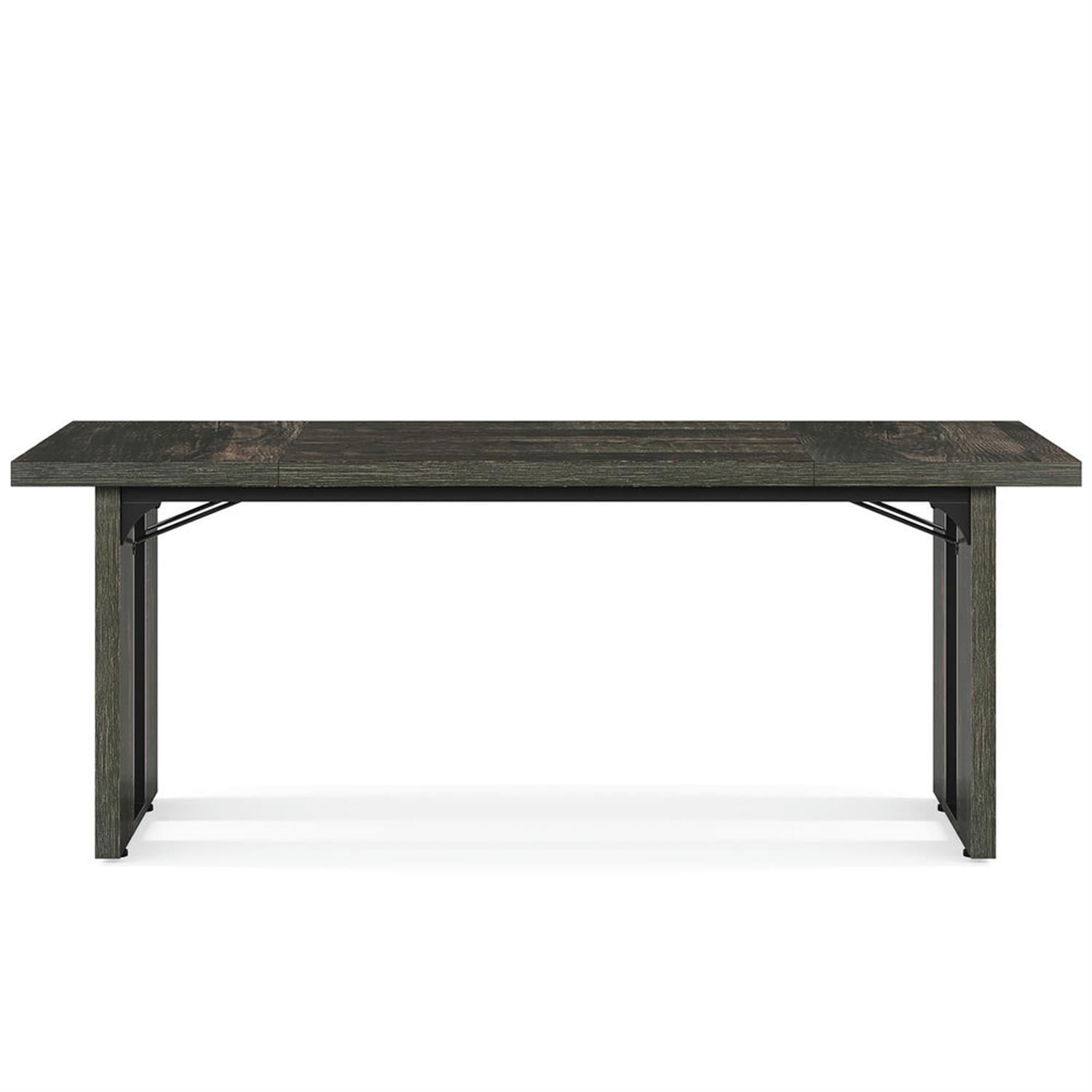 Demi Bonn 70" Executive Computer Desk, Modern Duty Study Writing Gaming Table for Home Office, Rectangle Conference Table, Dark Gray
