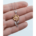 thumbnail image 2 of Gift for Loss of Mother - Condolences, Memorial - Sunflower Necklace for Bereavement, Sympathy - Jewelry Gift for Death of Mom, 2 of 2