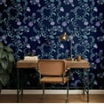 thumbnail image 3 of S4Sassy Peel & Stick Vinyl Wallpaper, Rustic Floral Vine Print Wallpaper Contact Paper Waterproof- Blue 25"x60",Removable Wall Covering for Home Decor in Living Areas, Renter Spaces, Cabinet, 3 of 9