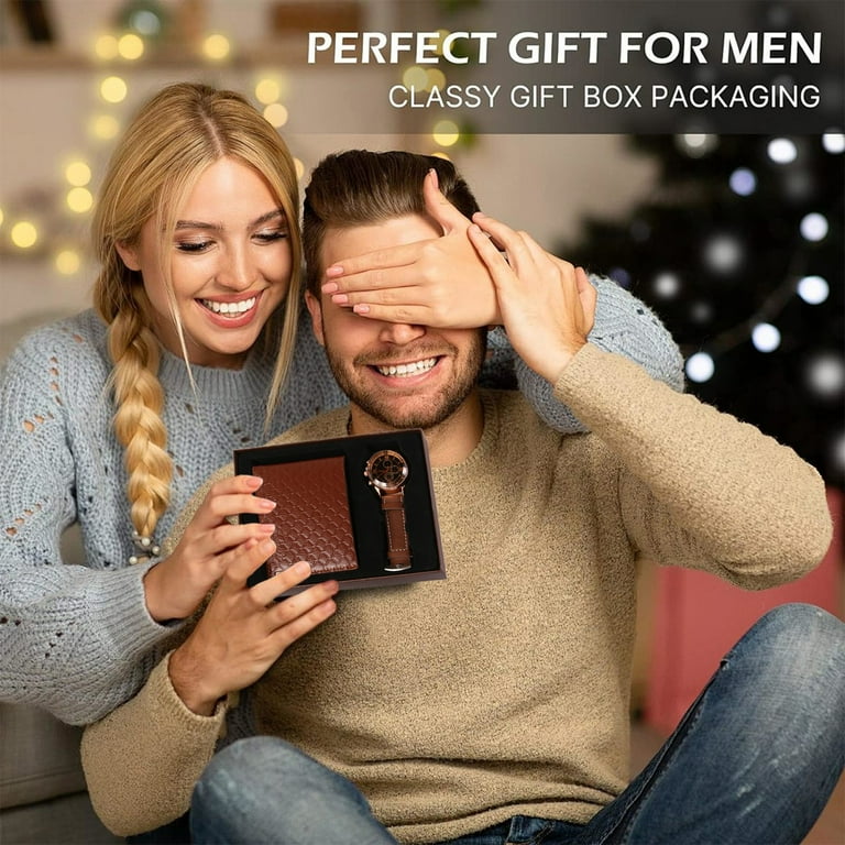 Specollect Clearance 2Pcs Men Watch Wallet Set, Gifts for  display picture 2