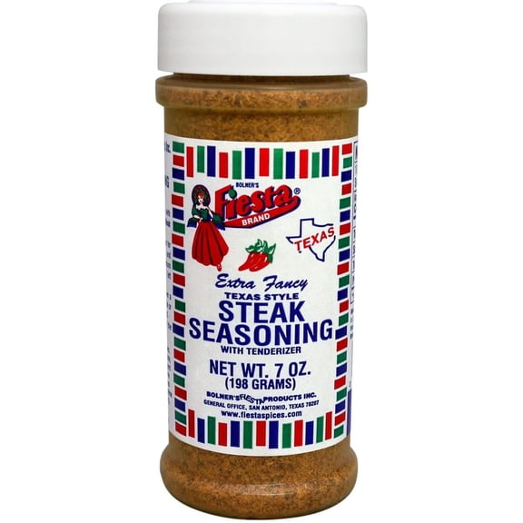 Pack Of 3 Bolner's Fiesta Texas Style Steak Seasoning With Tenderizer, 7 oz (Package May Vary)