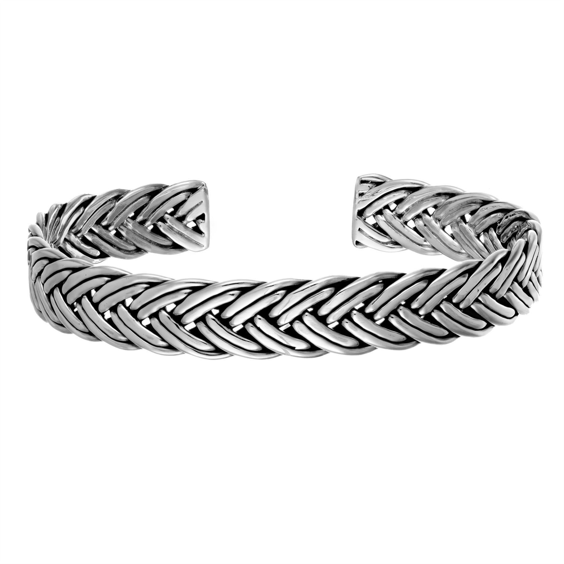 925 Sterling Silver Wide Open Cuff Bracelet For Women or Men – 100Sterling