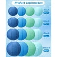 thumbnail image 3 of 40Pcs Paper Lanterns Chinese Japanese Paper Lanterns Classroom Party Decorations Ceiling Hanging Decor for Home Wedding Graduation Party(4'', 6'', 8'', 10'',Multicolor), 3 of 6
