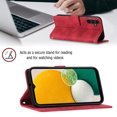 thumbnail image 6 of Tarise Phone Case for Samsung Galaxy A13 5G Case, Premium PU Leather Card Holder Wrist Strap Magnetic Closure Flip Stand Function TPU Interior Book Cover for Samsung A13 5G Wallet Case, Red, 6 of 7