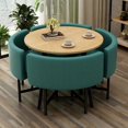 thumbnail image 1 of стол обеденный Dining Table Set 4 Chairs Comedor 4 Sillas My Lux Decor Round, 1 of 54