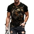 thumbnail image 6 of Fashion Tiger 3D Pattern Printed Men's Crew Neck T-Shirt, Short Sleeve Comfortable T-Shirt, Short Sleeve Pullover Top, Men's Summer Outdoor Clothing, Sports Running Shirt, Machine Washable, 6 of 6