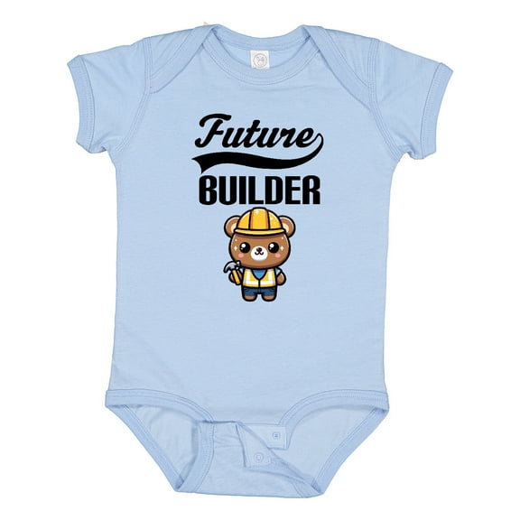 Inktastic Future Builder Construction Bear Boys Baby Bodysuit