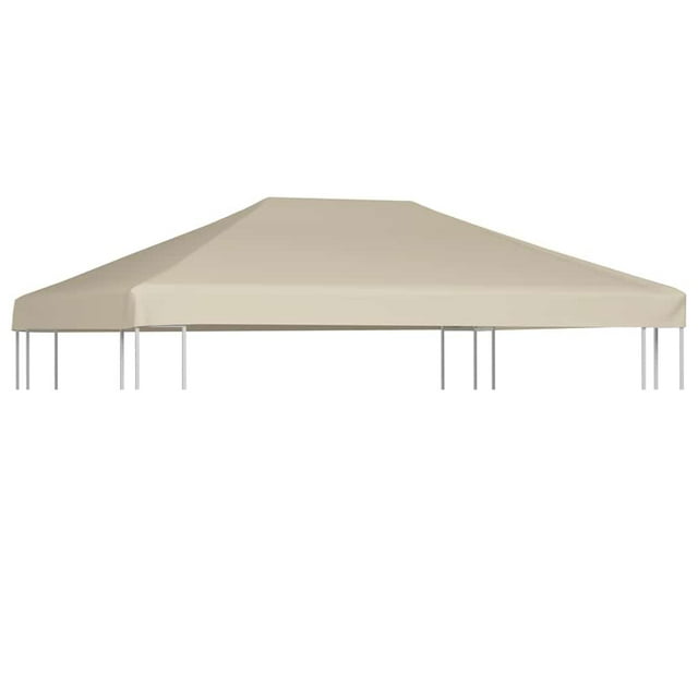 Funda superior para gazebo VidaXL, poliéster resistente al agua, color beige, 4 x 3 m