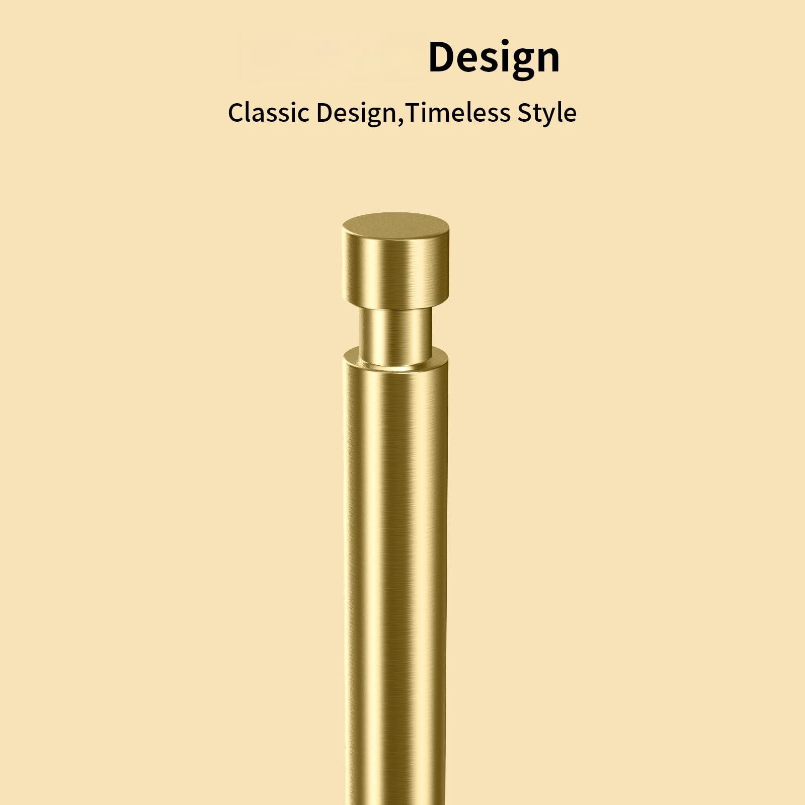 Paper Towel Holder Countertop  With Weighted Base Non Slip Standing Roll For Kitchen Bathroom Stainles Steel (gold)