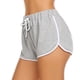 thumbnail image 3 of Gibobby Pantalones dama Cintura elástica casual Yoga Mujeres Pantalones altos Vendaje Cintura Pantalones cortos Mujeres Pantalones de yoga(Gris， L), 3 of 4