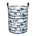 thumbnail image 6 of Lsque Retro Coconut Tree pattern Laundry Hamper Basket, Tall Woven Rope Hamper Basket for Clothes, Lightweight Storage Basket, Collapsible Waterproof-Small, 6 of 8