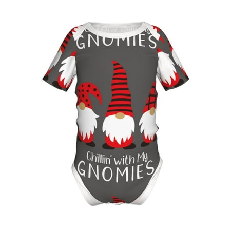 

Lukts Chillin with My Gonme Print Baby Short Sleeve Romper Onesie for Newborn Baby Boys and Girls-12 Months