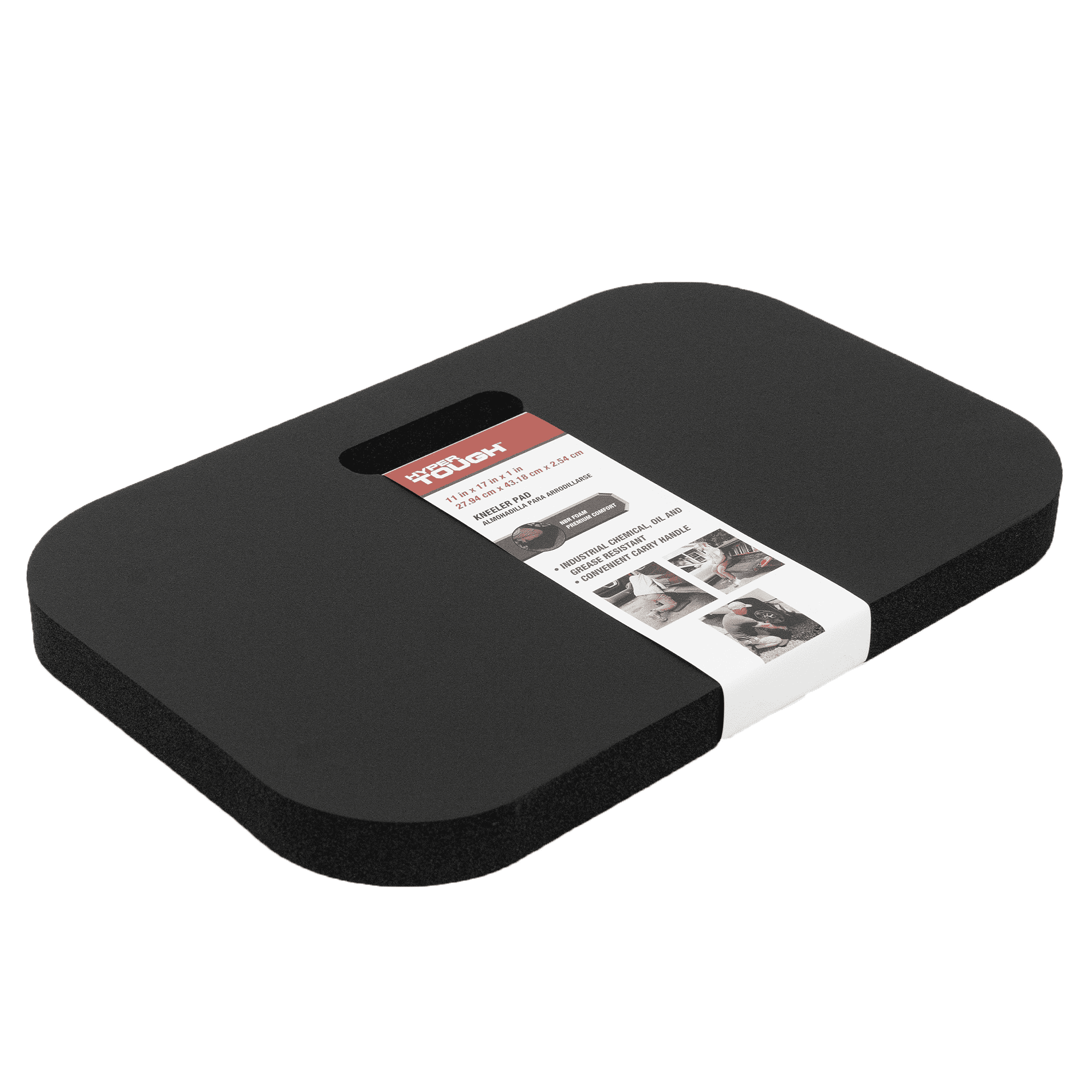 Hyper Tough Kneeling Pad 11"x17"x1", Black Premium Comfort Foam for Mechanical Work, Light Weight