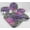Pink Purple Green Diamond, variant on Batik Tie Dye Reusable Fabric Bowl and Casserole Pan Covers by Penny's Needful Things (5 Cover Set) (Pink Blue Green Spots)