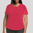 thumbnail image 2 of Plus Size Women's Solid Color Short Sleeve Crew Neck T Shirt Comfortable And Stylish Top For Everyday Wear, 2 of 4