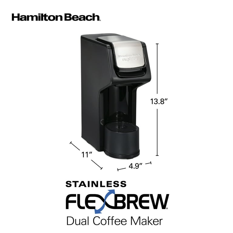 Hamilton Beach Hamilton Beach FlexBrew two way coffee maker 12-Cup  Black/Stainless Steel Residential Drip Coffee Maker at