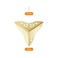 thumbnail image 3 of 2 Pcs 65mm Decorative Box Corner Cover, Corner Protector, Gold, 3 of 6