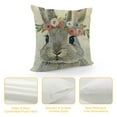 thumbnail image 4 of Awypu Easter Pillow Covers Grey and Pillow Cases Happy Easter Spring Decorations Linen Cushion Covers for Home Sofa Couch Patio Porch, 4 of 5