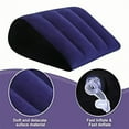 thumbnail image 4 of Qaailabf Thin Low Pillow Sleep Aid for Neck Support | Cervical Spine Pressure Relief | Ergonomic PVC Foam Core | Breathable Skin-Friendly Cover | Portable for Travel Home | 45x36x16cm | 1PC Blue, 4 of 6