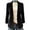 *Black, variant on Women's Notched Lapel Open Front Corduroy Blazer with Pockets,Casual Loose Vintage Suit Jacket Black,Women's Plus S