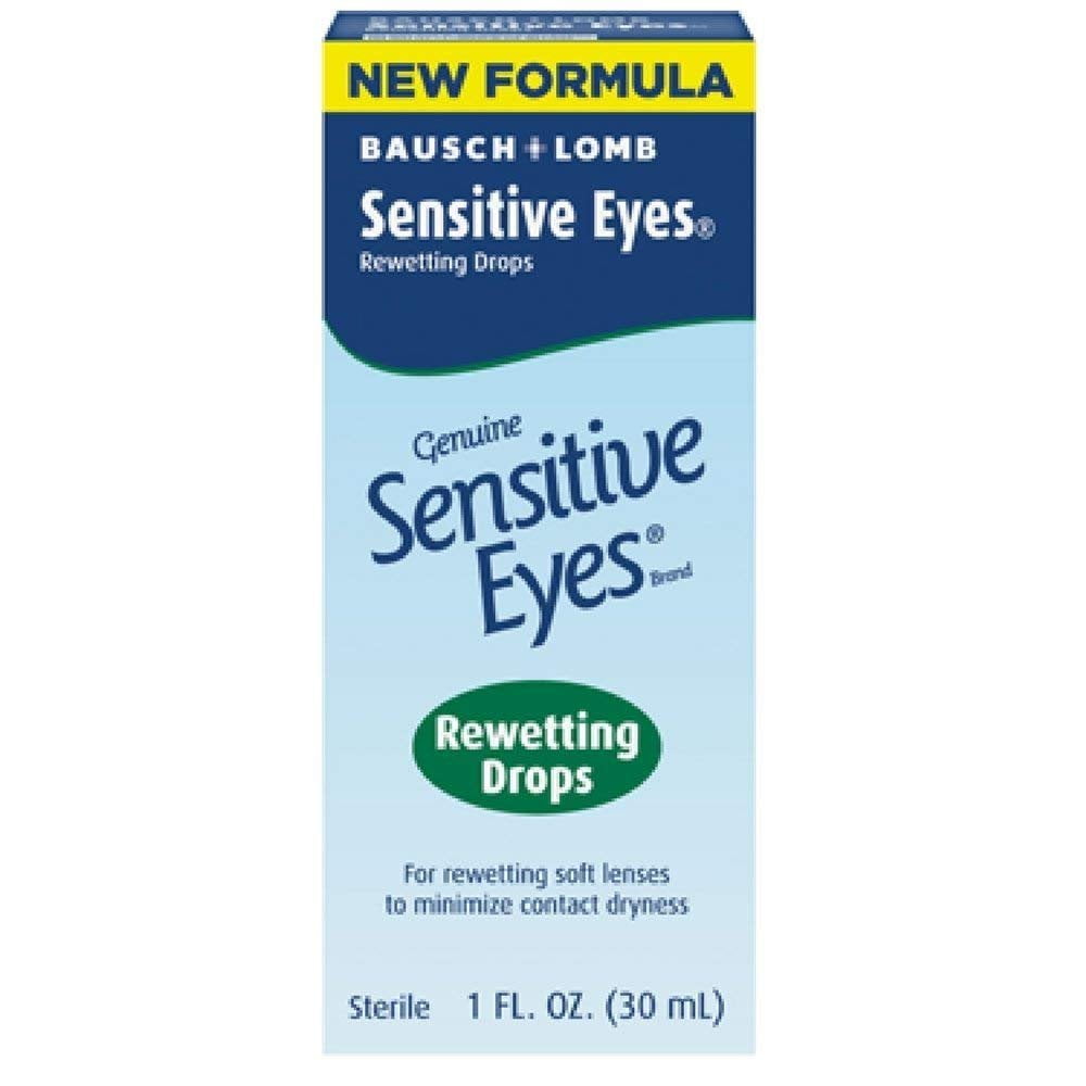 Bausch and Lomb Sensitive Eyes Rewetting Drops for Soft Contact Lenses
