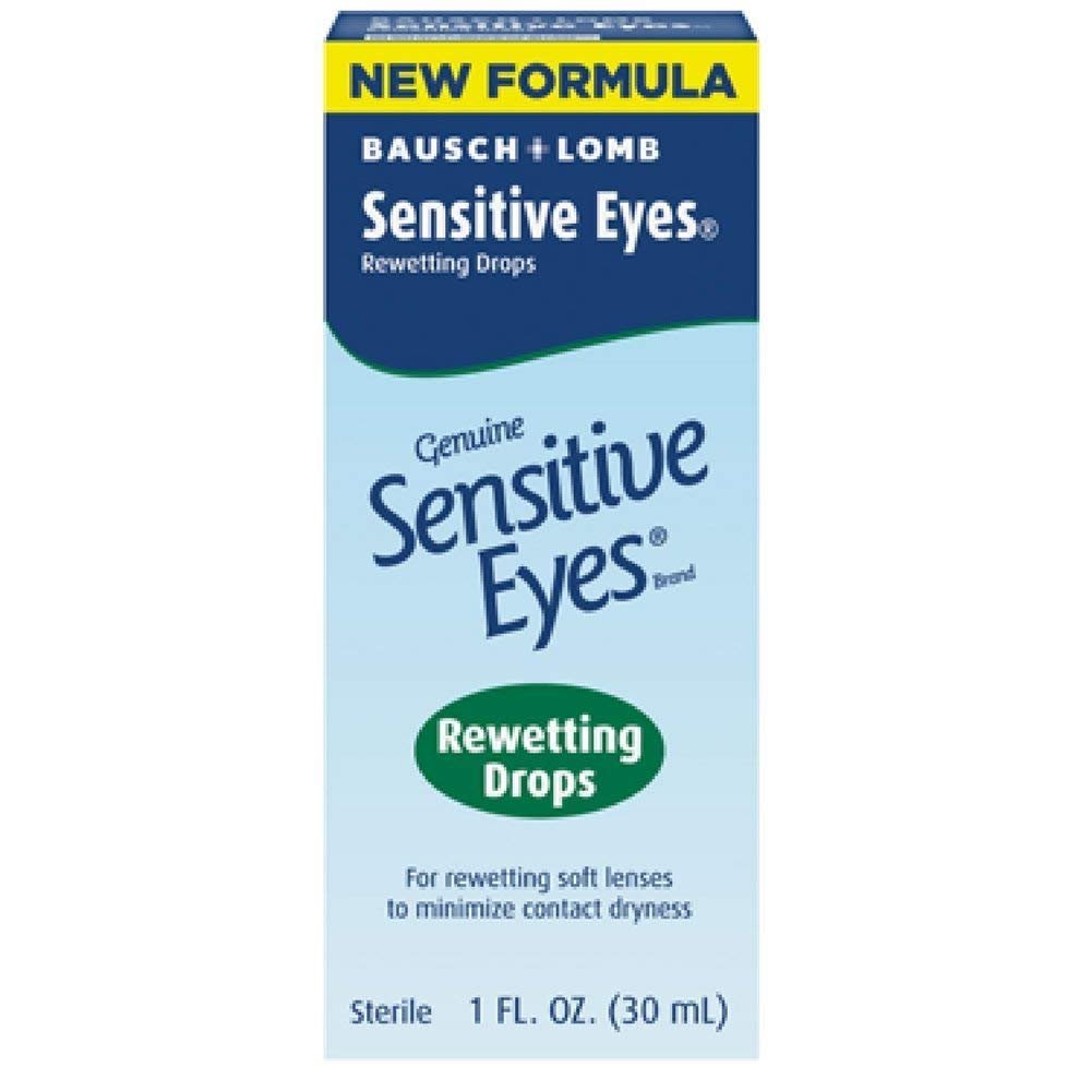 Bausch and Lomb Sensitive Eyes Rewetting Drops for Soft Contact Lenses