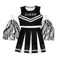 thumbnail image 6 of Riforla Cheerleading Student Sports Day Cheerleading Competition Dress Top Skirt Set Black XL, 6 of 7