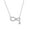 Silver, variant on Elegant Crystal Heart Infinity Wedding Pendant Necklace for Women Stainless Steel CZ Love Charm Link Choker Chain Adjustable Necklaces Dainty Engagement Promise Jewelry 18"