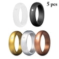 thumbnail image 2 of Silicone Rings Simple Crystal Rubber Ring Wedding Ring Band for Women Men, 2 of 10