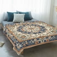 thumbnail image 4 of Boho Southwestern Blanket Soft Cozy Warm Throw Blanket for Couch, Plush Fuzzy Flannel Fleece Blankets for Sofa, Heritage Antique Country Blue Bed Blankets Lightweight Gifts for Women, 50"x60", 4 of 9