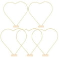 thumbnail image 4 of 5 uds. Marco de guirnalda de aro Floral de Metal en forma de corazón con soportes de tarjetas de lugar de madera anillos de aro de oro aro de corona Altura 25cm BLESIY aro floral, 4 of 8