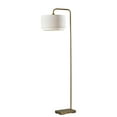 thumbnail image 2 of Adesso Brinkley 65" Antique Brass Task Floor Lamp with White Two-Tiered Drum Shade, 2 of 6