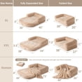 thumbnail image 2 of Foldable XL Dog Bed, Faux Fur Fluffy Dog Bed for Extra Large Dogs, Orthopedic Calming Memory Foam XL Dog Couch Bed, Washable Soft Warm Dog Sofa Bed with Non-Slip Bottom, Camel, 40"x30"x6", 2 of 18