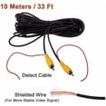 thumbnail image 3 of 10M 32FT video cable extension rca jack cable phono plug connector plug for reversing car detection wire red, 3 of 5