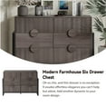 thumbnail image 7 of COZAYH Farmhouse Fluted 6-Drawer Dresser, Modern Wooden Chest of Drawers with Round Handles, Accent Storage Dresser for Living Room, Bedroom, Grey Wash, 7 of 7