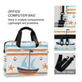 thumbnail image 4 of FORMRS 16" Laptop Bag Carrying Sleeve Case with Handle Travel Shoulder Briefcase, Blue Nautical Pattern, 4 of 8