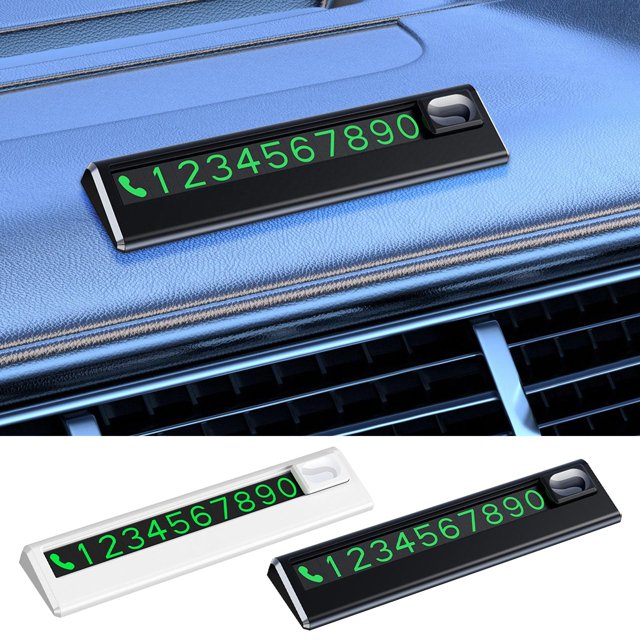 Temporary Parking Sign, Car Moving Notice, Durable Plastic Construction, Modern Minimalist Design, for Office Residential Use, Clear Number Display, Vehicle Ornament, Street Safety Decor,