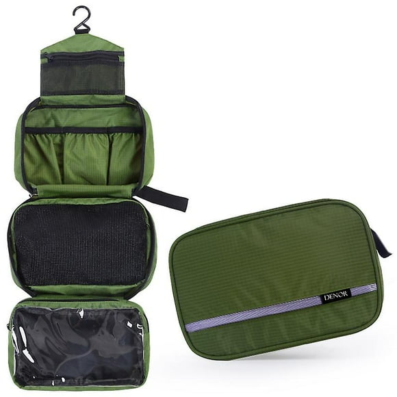 Neceser colgante para artículos de aseo, kit organizador de viaje para hombres y mujeres, cosméticos, maquillaje, bolsas de ducha con gancho resistente.
