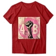 thumbnail image 2 of Puntoco Blusa de manga corta con estampado de moda para mujer, divertida camiseta de cuello redondo, 2 of 3